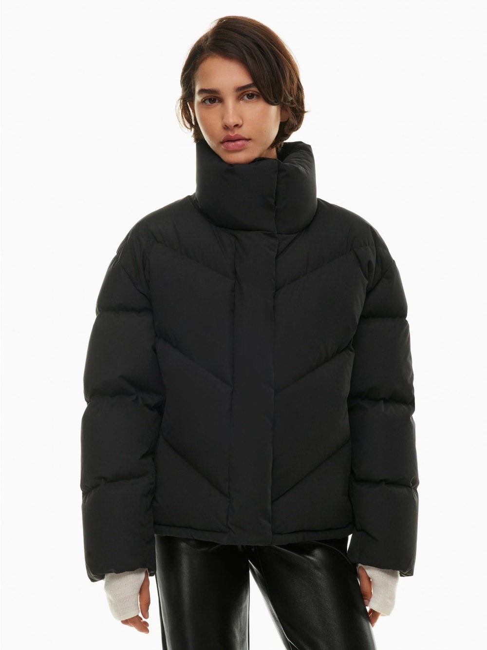 Aritzia Wilfred Black Cloud Puff Jacket, Size Small